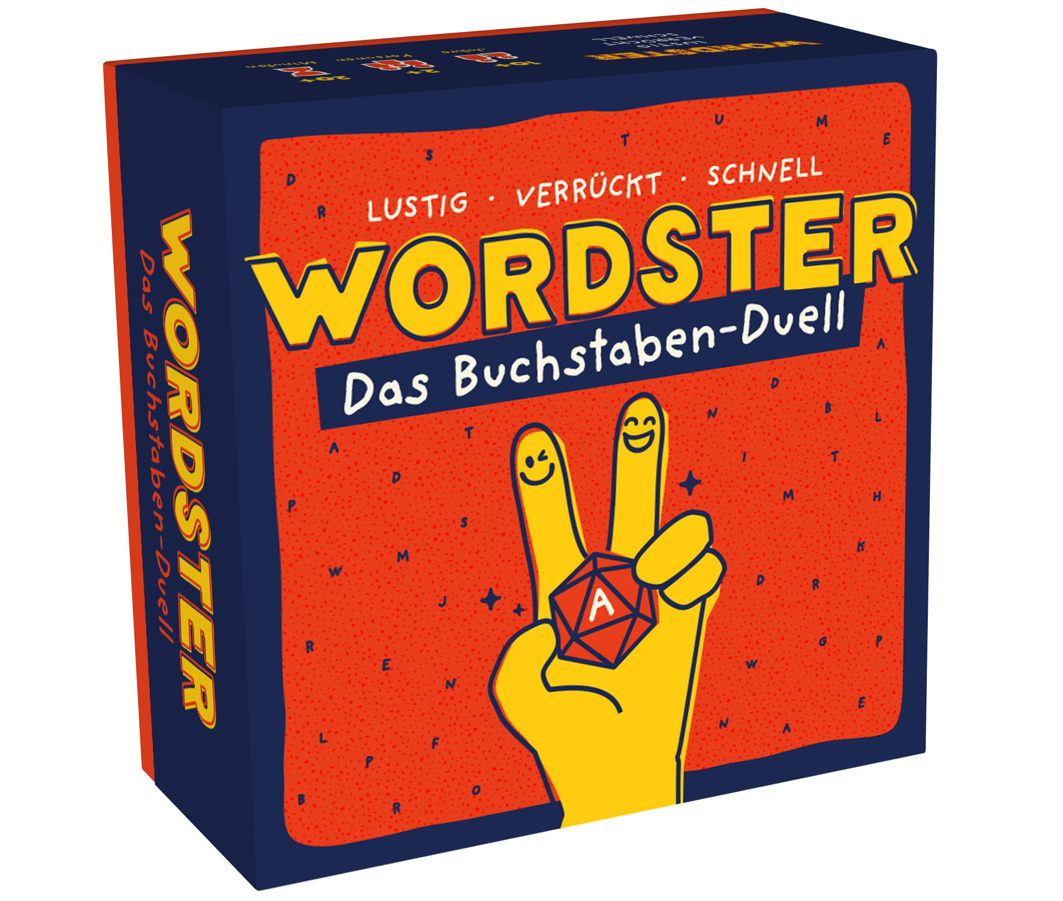 WORDSTER - Das Buchstaben-Duell - Lustiges Spiel für Erwachsene und Jugendliche - Stadt Land Fluss Kartenspiel für 2 bis 8 Personen ab 10 Jahre - Witziges Gesellschaftsspiel Familienspiel Partyspiel