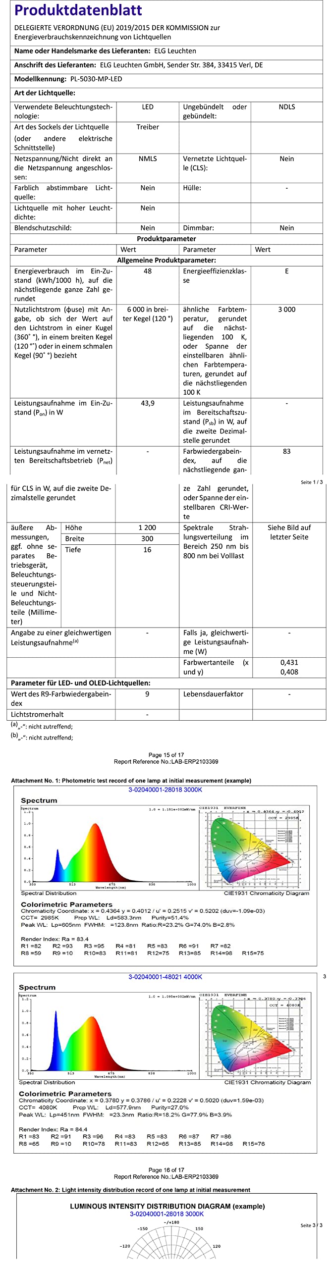 LED Pendelleuchte 50W 3000K 4350lm direkt (70%) indirekt (30%) | Bürolampe Arbeitsplatzleuchte Schreibtischleuchte Hängeleuchte Designleuchte Pendellampe