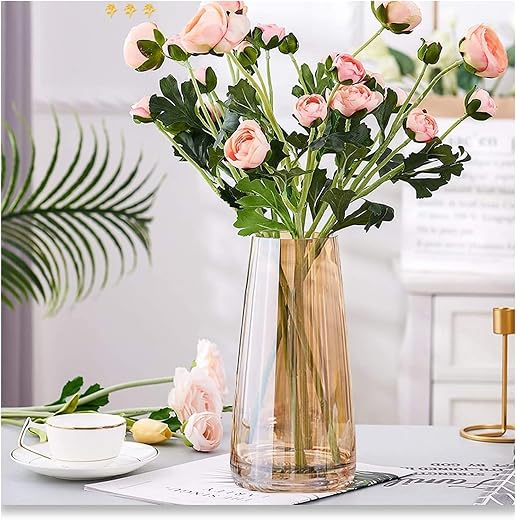SPHINX Decorative Glass Vase for Flowers Plants Home Decor Office Living Table Decorations, Vases for Home Decor, Luster G...