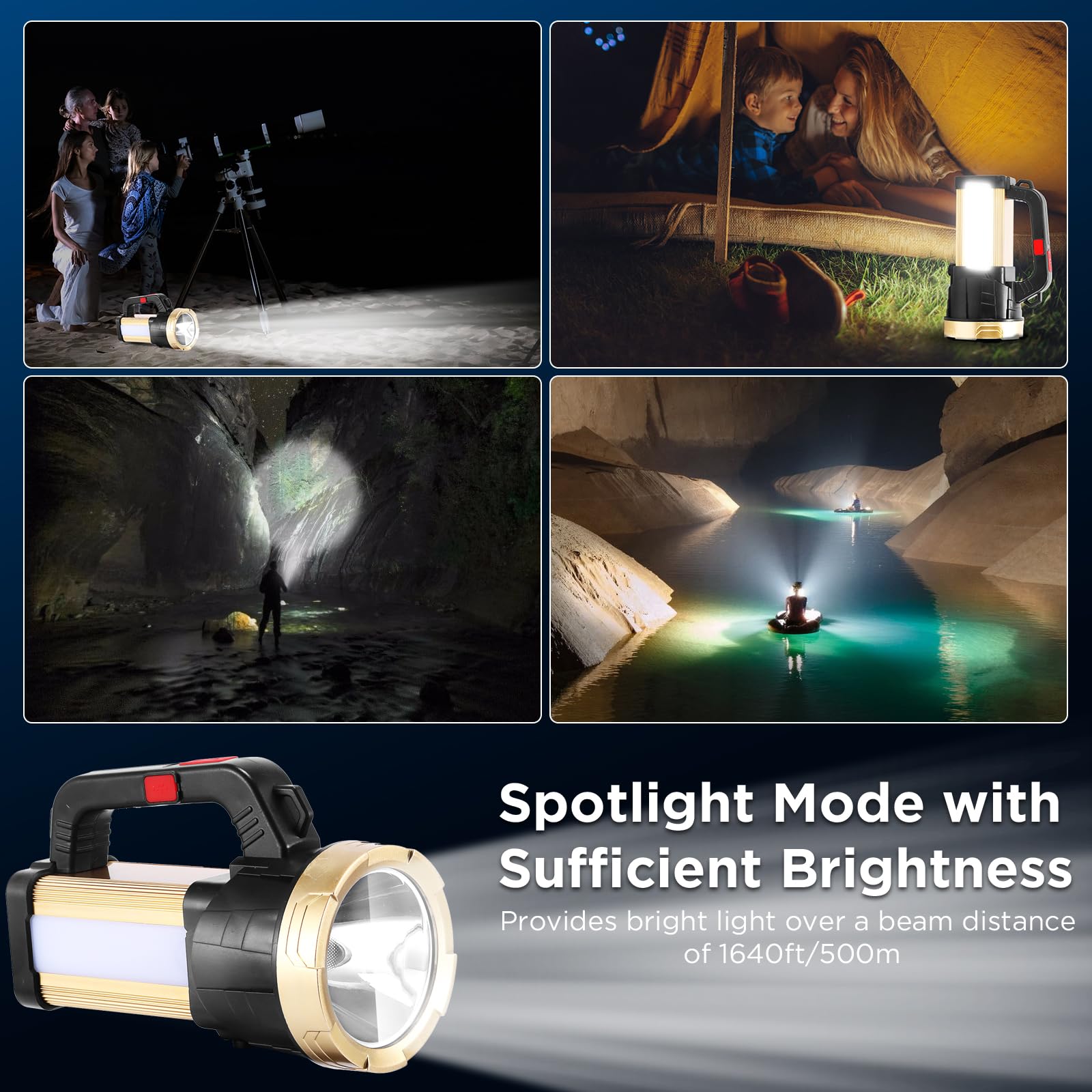 Hand Torches LED Super Bright Rechargeable Flashlight - Image 3