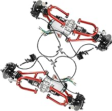 4WD CV Axle Shaft Assembly & Suspension Swingarm Kit with 60V 2500W Brushless Motor Differentials, Hydraulic Brakes, 4-Stud Hubs, Steering Spindles for Go Kart ATV UTV Quad Buggy Golf Cart Trailer