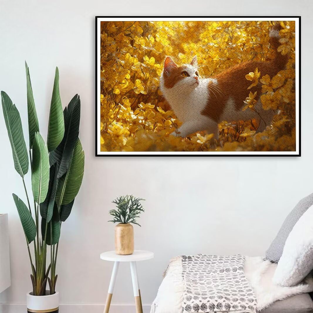 Puzzle Gato, Puzzle 1000 Piezas, Rompecabezas, Regalo Mujer, Decor -8296