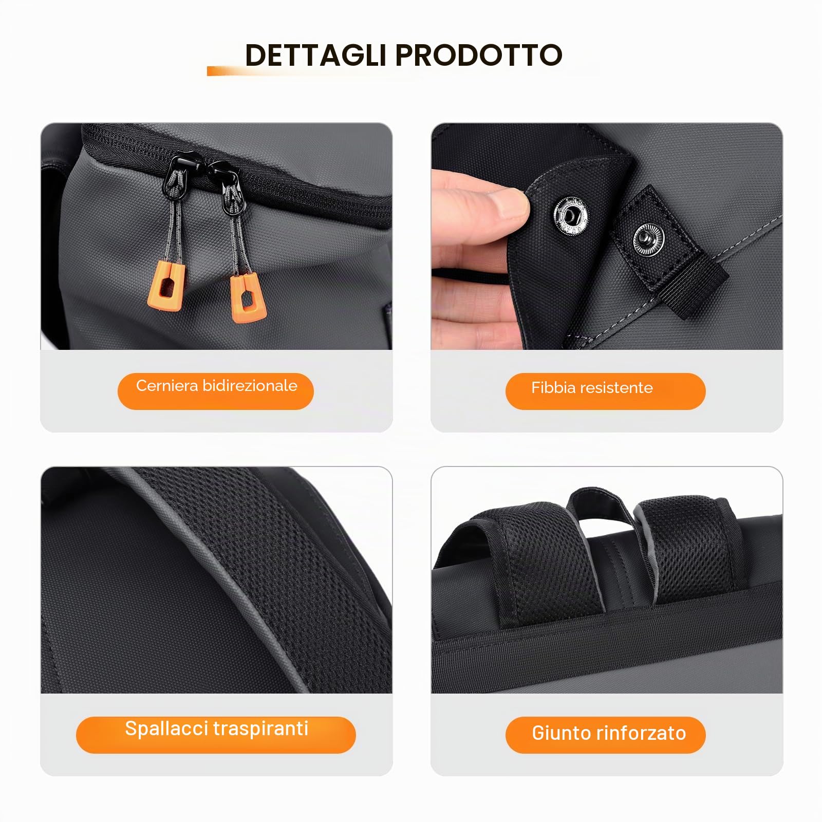 SONARIN Zaino Porta PC Uomo,Zaino Lavoro Impermeabile Zainetti per Laptop 15,6 Pollici Zaino da Viaggio Borsa Casual con Porta USB per Uomo Donna Università Ufficio(Nero)