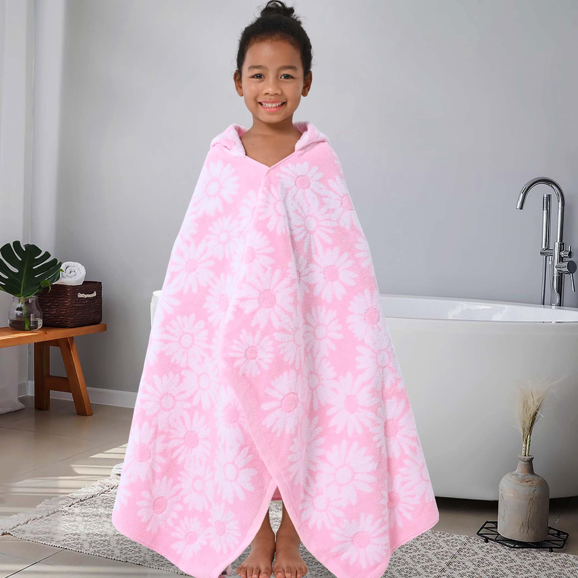 Serviettes de bain à capuche pour enfants (3 à 10 ans) – Serviettes de piscine épaisses en coton turc doux et absorbant avec capuche pour les tout-petits, parfaites pour le bain, la plage, la piscine,