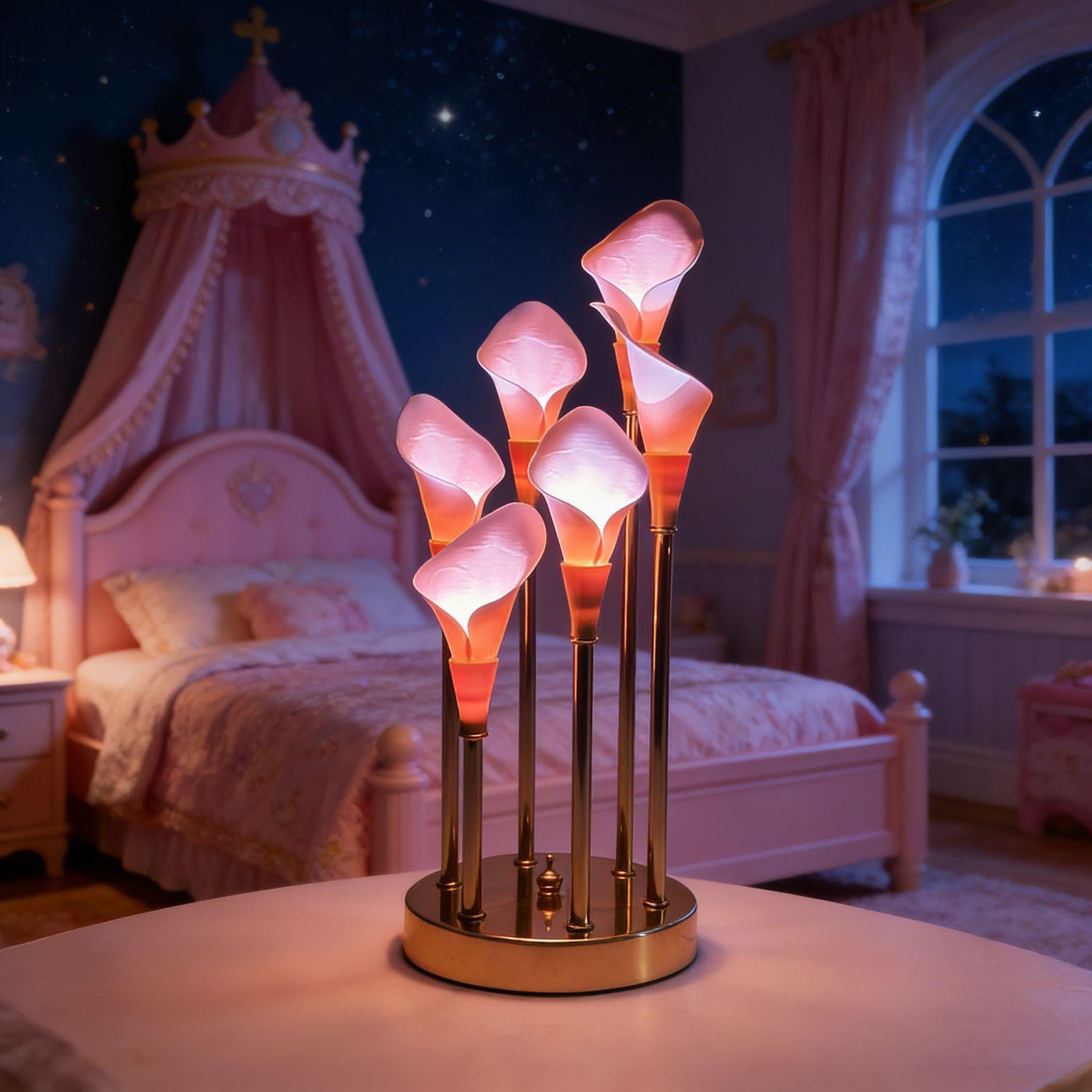Luce Notturna a Forma di Fiore con 3 Livelli di Luminosità. Una Luce Notturna Unica per Decorare La Casa, Ideale per Matrimoni O Uffici. Un'ottima