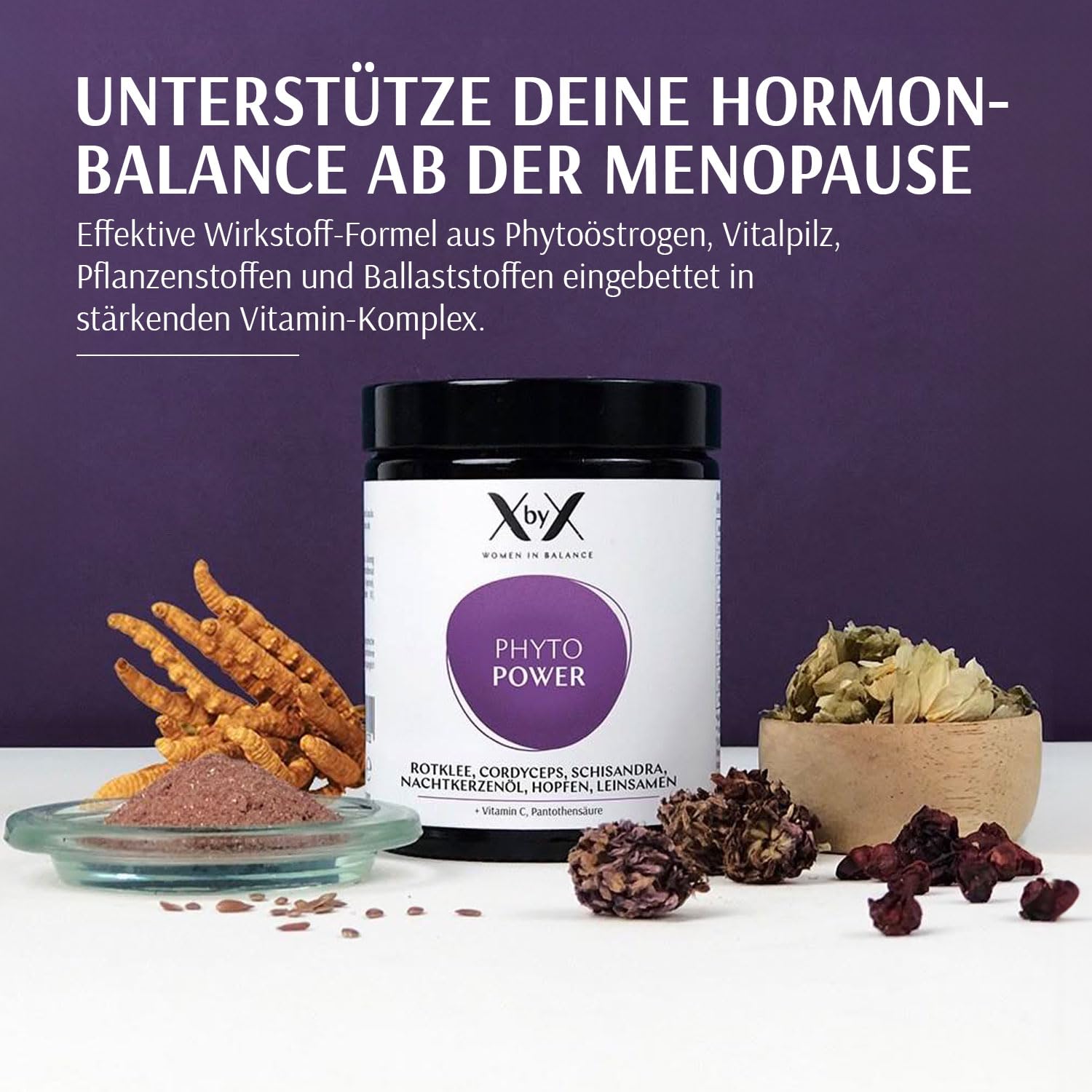XbyX Wechseljahreset für Postmenopause mit Energie Pur | Phyto Power Hormonbalance | Klar Denken mit B-Vitaminen | Volle Lust & Lebensfreude | Hormonelle Unterstützung | Gesundheitsguide für Frauen