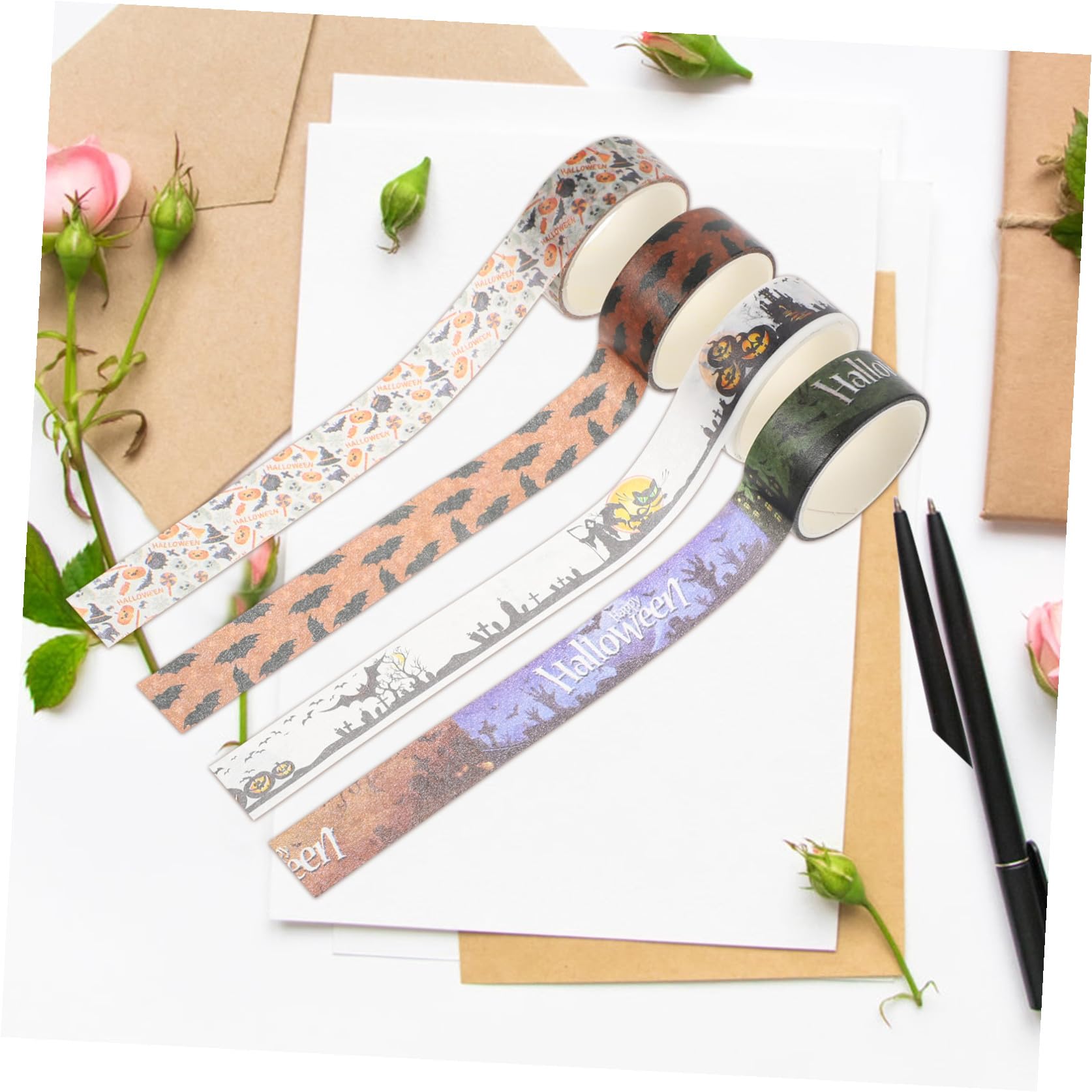 SEWACC 168rollos Cintas Washi De Halloween De Autoadhesivos para Manualidades y Scrapbooking