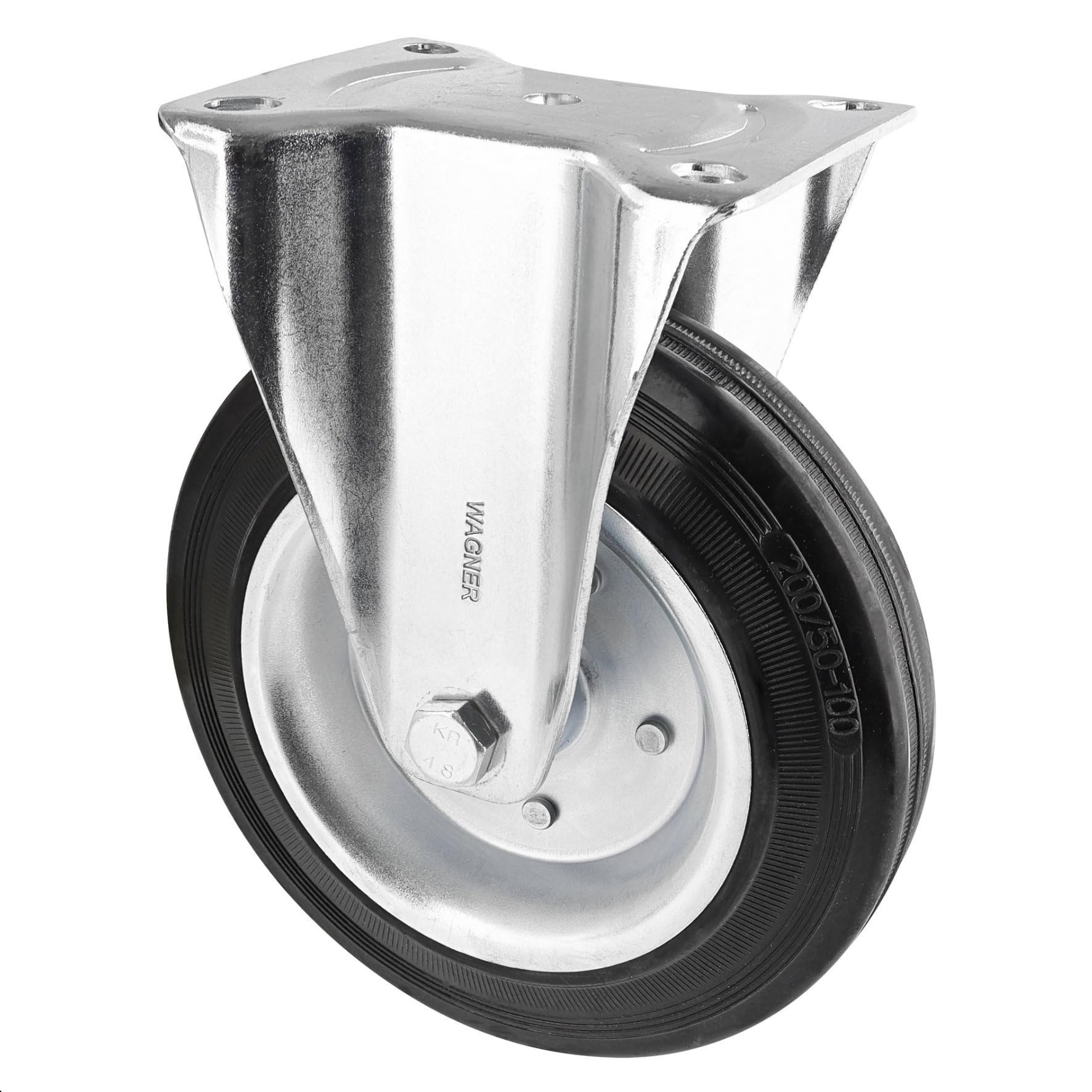 Roulette fixe souple Ø 200 mm Wagner 04820001 pour charge lourde 210 kg