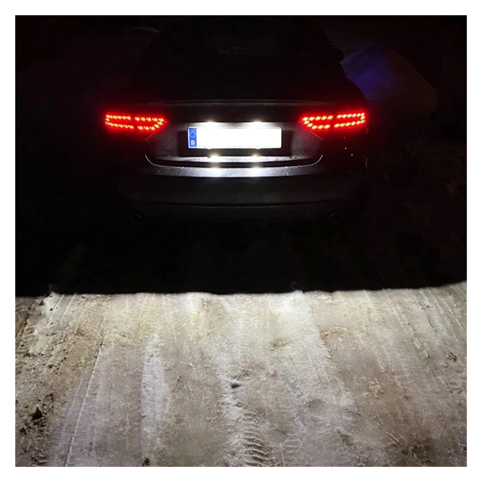 Coche Lámpara Numero Para A3 8P Para A4 B6 B7 S4 RS4 Para A6 RS6 S6 C6 S5 Cabrio Para Q7 Para A8 S8 RS4 Avant Luz Matrícula LED Lámpara Sin Errores