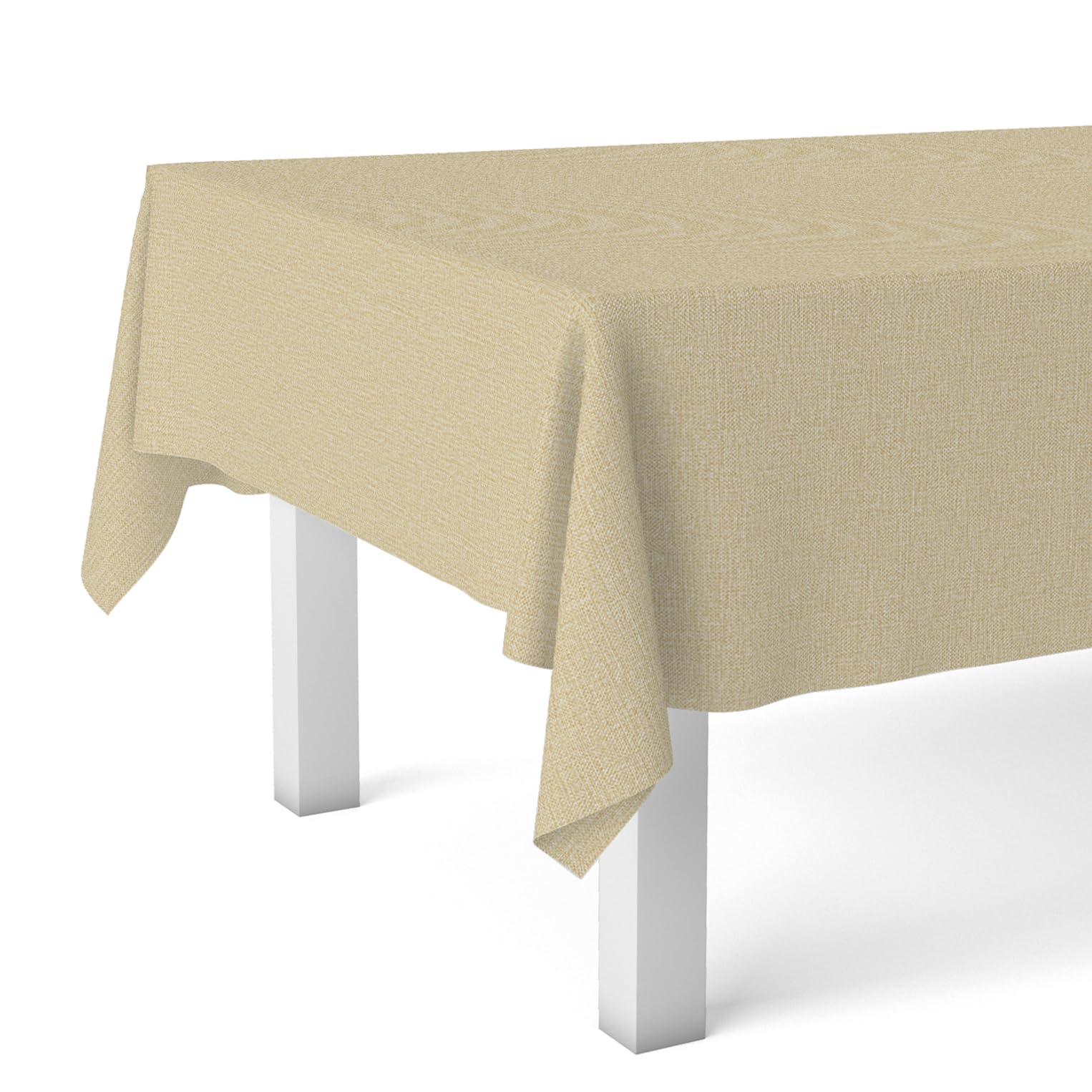 Martina Home TER Beige 140 Round Oilcloth Tablecloth