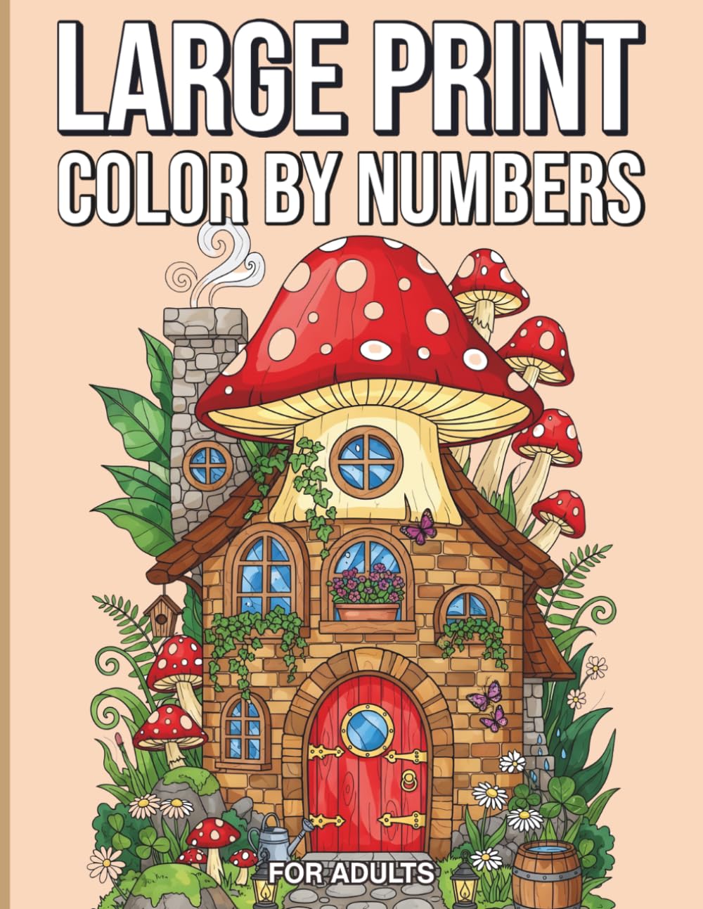 Large Print Color By Numbers For Adults: Bold Large Print Mosaic Coloring Book for Seniors Featuring Elegant Landscapes and Nature Themes with Easy to Follow Numbered Color Palettes