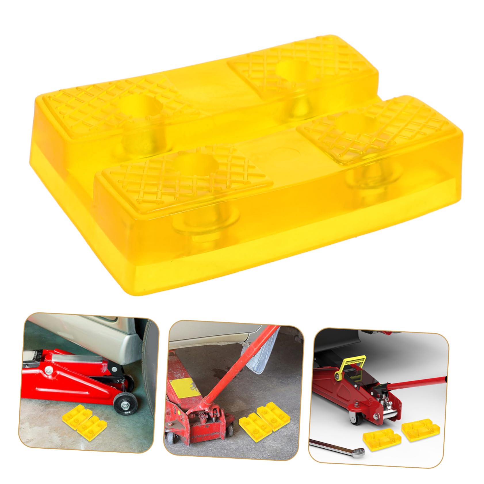 BELLIFFY 4pcs Jack Pad Square Pinch Weld Jack Pad Universal Floor Rubber for Vehicle Lifts Rv