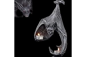 Halloween Candlestick Bat Wall Holder