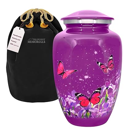 Trupoint Memorials Butterfly Urn for Ashes for Women Cremation Urns for Human Ashes Adult Female, Decorative Urns for Ashes, Funeral Urns for Adult Ashes Women Large, Mystic Butterfly