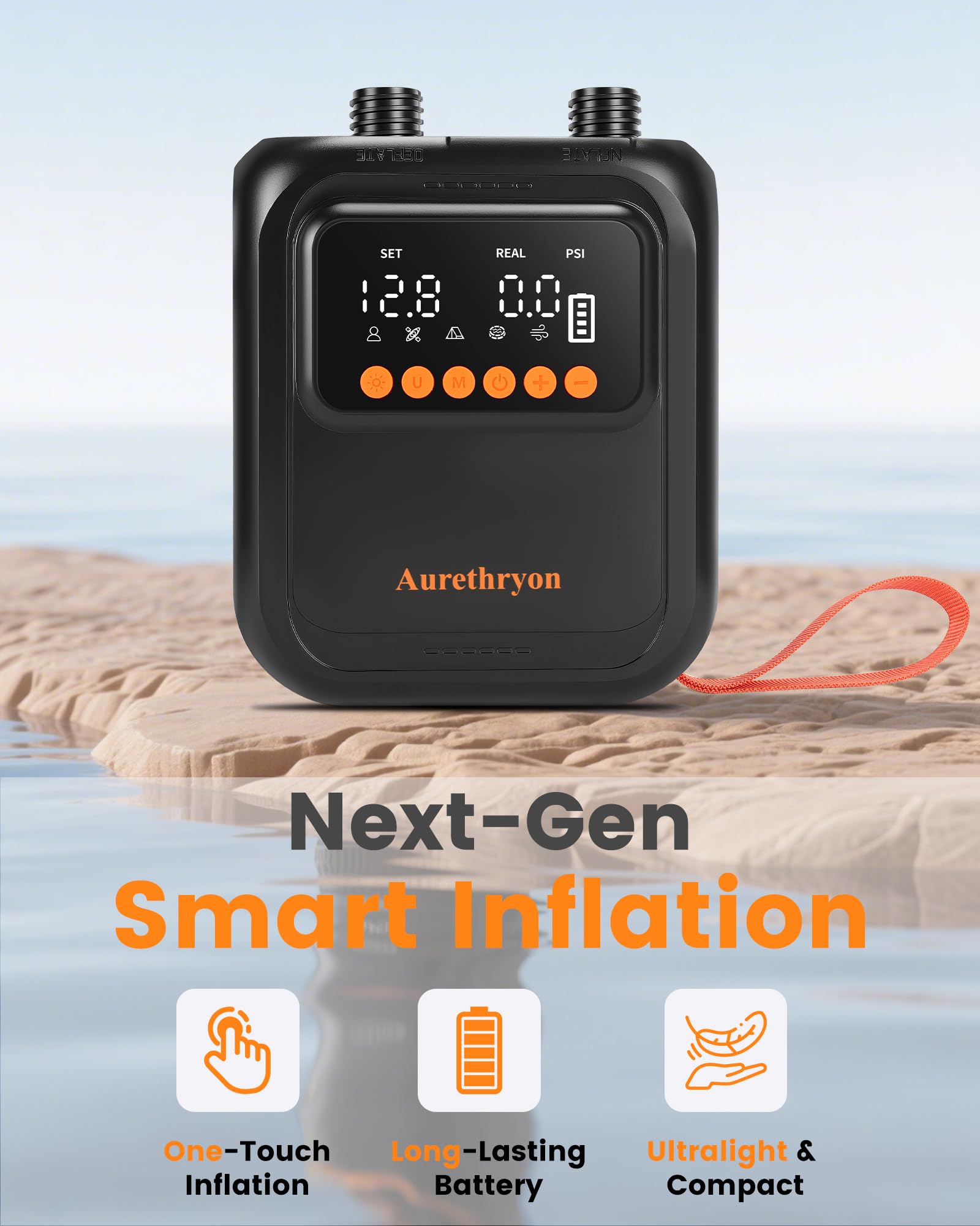 Bomba eléctrica recargable para tabla de remo, 20 PSI, batería portátil de 13500 mAh, bomba de aire USB-C SUP con inflado 260% más rápido para inflables, kayaks, tiendas de campaña, barcos, piscina