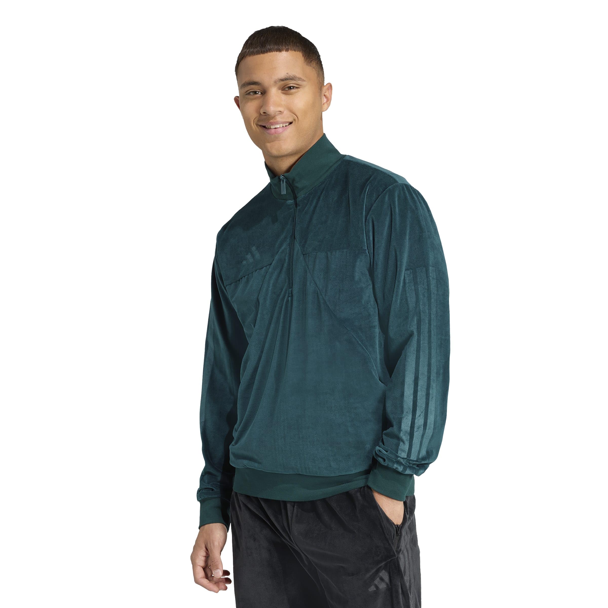 

                                                    adidas Men's House Of Tiro Velour Half-Zip Track T