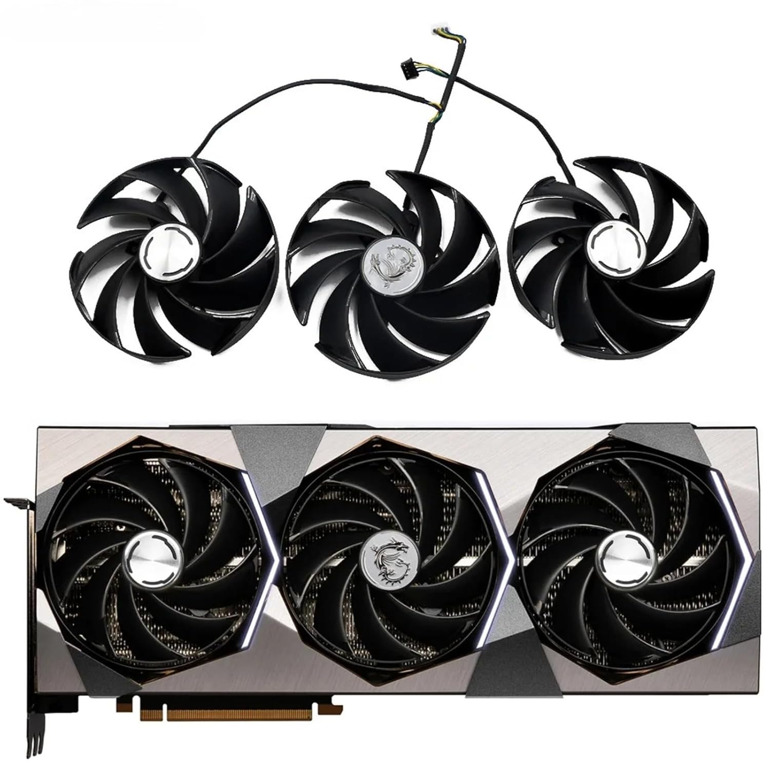 95MM PLD10020B12H for MSI GeForce RTX 4070 Ti 4080 4090 SUPRIM X Video Card Fan RTX4080 RTX4090 Graphics Card Fan
