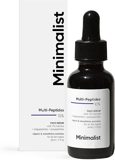 Minimalist Multi Peptide Night Face Serum for Ageless Younger Skin, 30 ml | Collagen Boosting, Hydrating & Overnight Repair Serum for Women & Men…