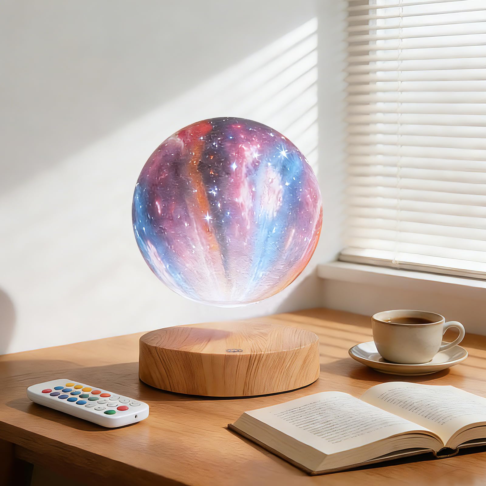 Lampada Luna Magnetica Fluttuante Rotante Luce Di Luna Lampada Da Scrivania Multicolore
