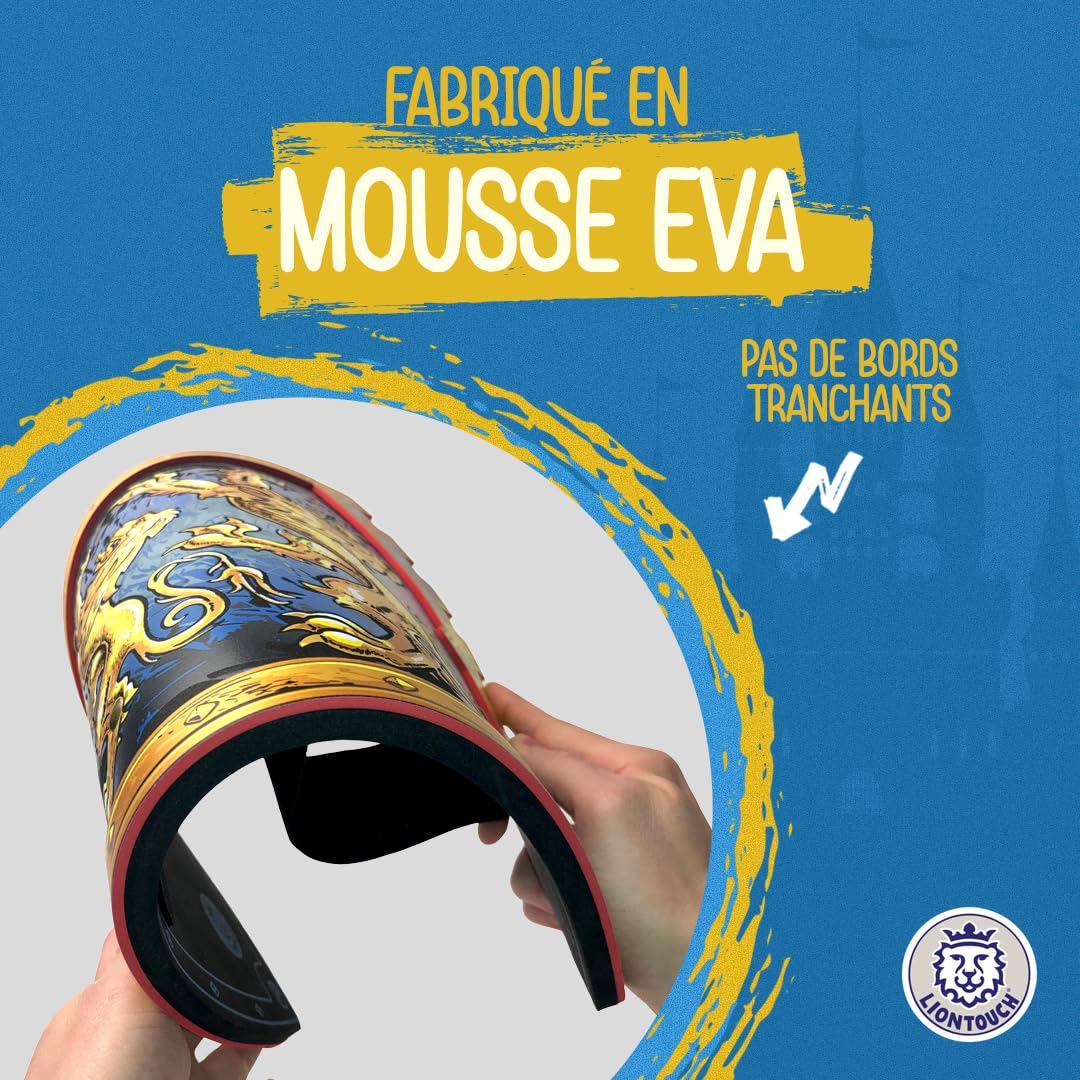 Liontouch - Bouclier du Roi Lion Triple | Jeu De Simulation Médiéval en Mousse pour Enfants Prêts pour des Aventures Chevaleresques | Armes & Armures Sécurisées pour Déguisements Royaux