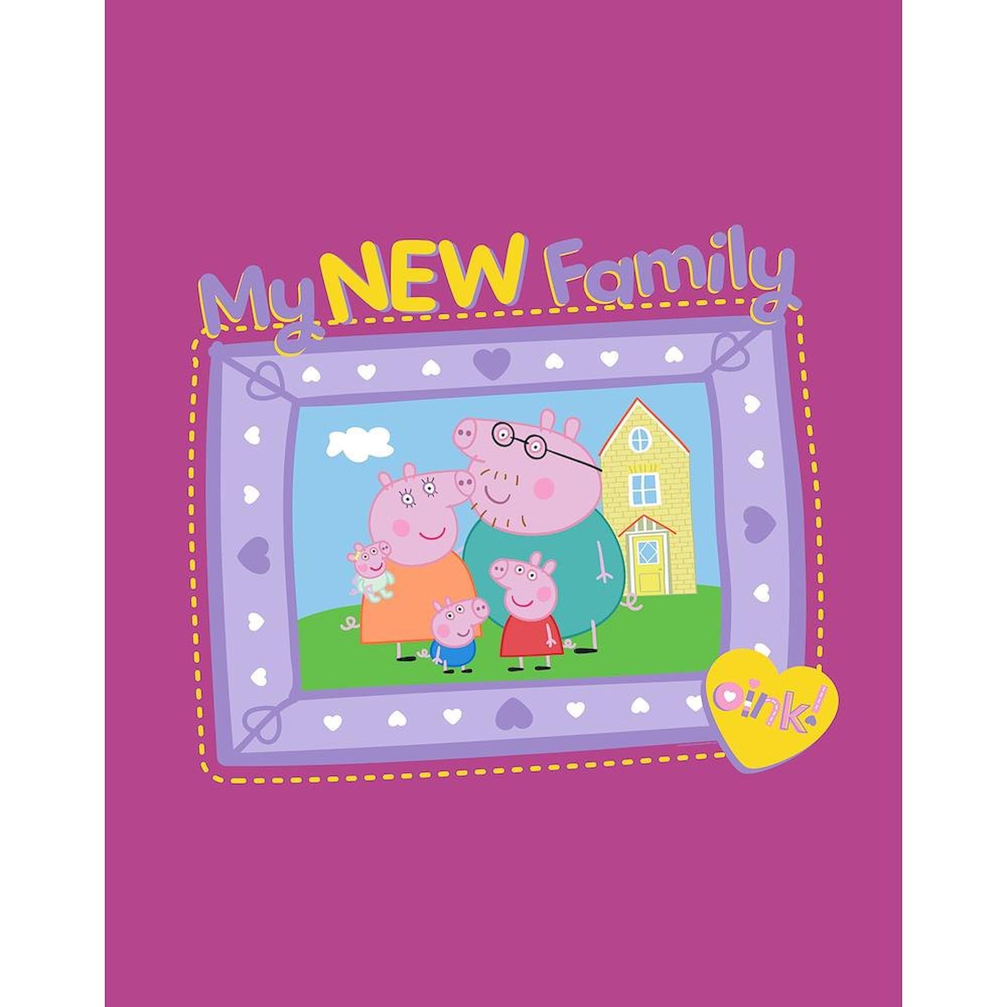 CafePress Peppa Pig: My New Family Twin Duvet Cover, Printed Comforter Cover, Unique Bedding,