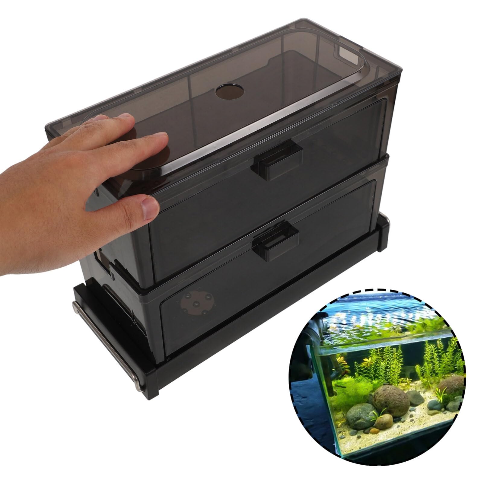 Toddmomy Filtro Acuario Multifuncional Caja De Purificación para Pecera Caja De Goteo De Limpieza Resistente y Práctica