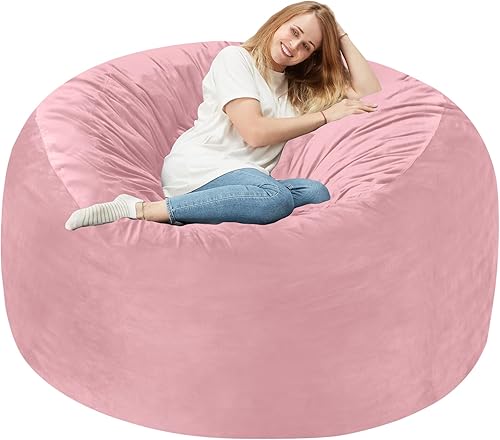 Miniatura 1 de Homguava - Sillón puff de 4 pies Sillón estilo puff grande de 4 pulgadas con relleno de espuma viscoelástica, sofá suave con funda de terciopelo