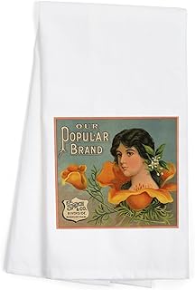 Lantern Press Our Popular Brand, Riverside, California, Citrus Crate Label (100% Cotton Tea Towel, Decorative Hand Towel, for Kitchen and Home)