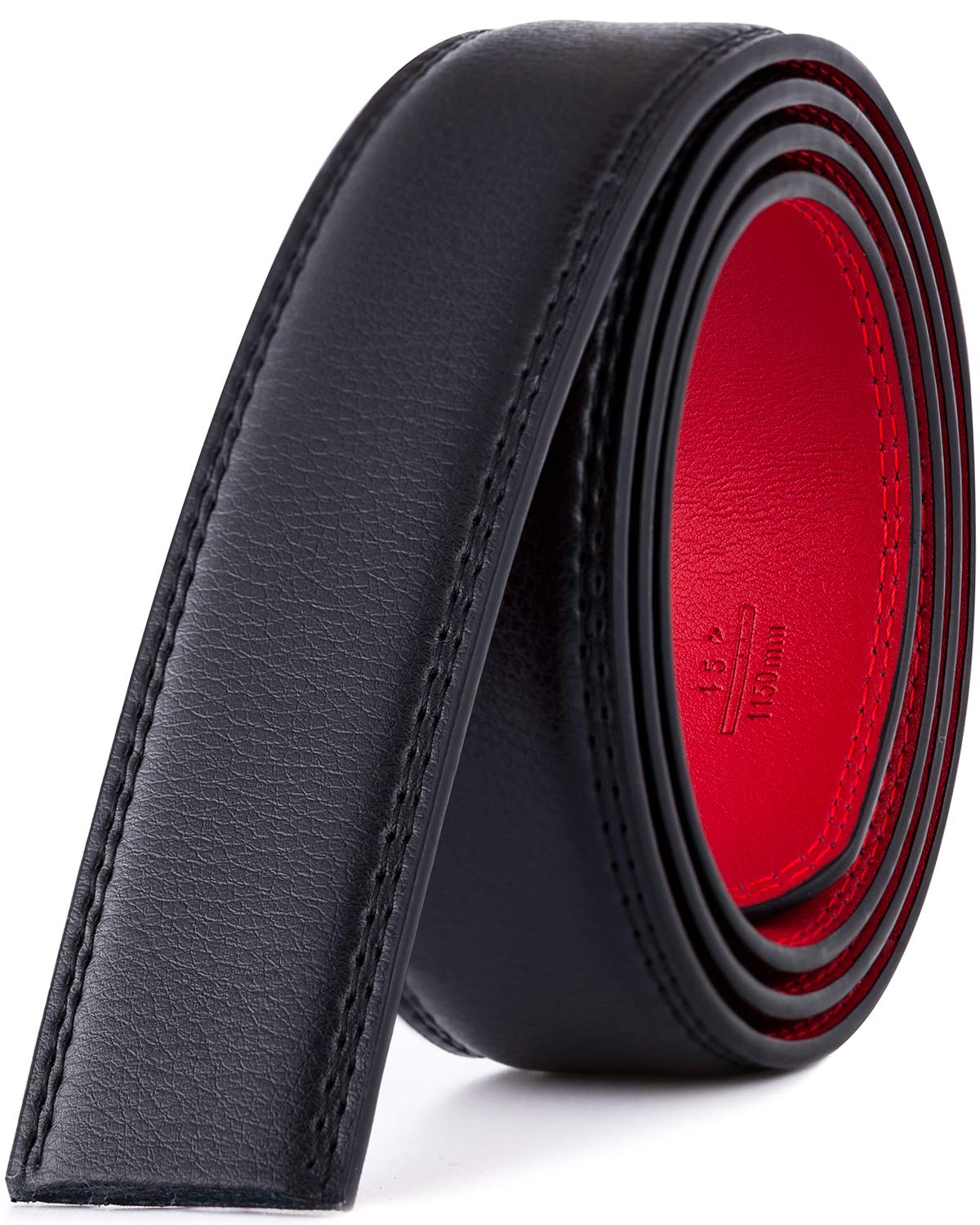 KATUSI Mens Belt Without Buckle Width 3.5cm Length 110cm - 130cm kts9