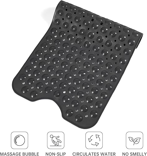 Miniatura 4 de Tree Bud - Tapetes de bañera antideslizantes para bañera de 39 x 16 pulgadas, tapete de ducha extra largo, tapete de baño lavable a máquina, sin BPA