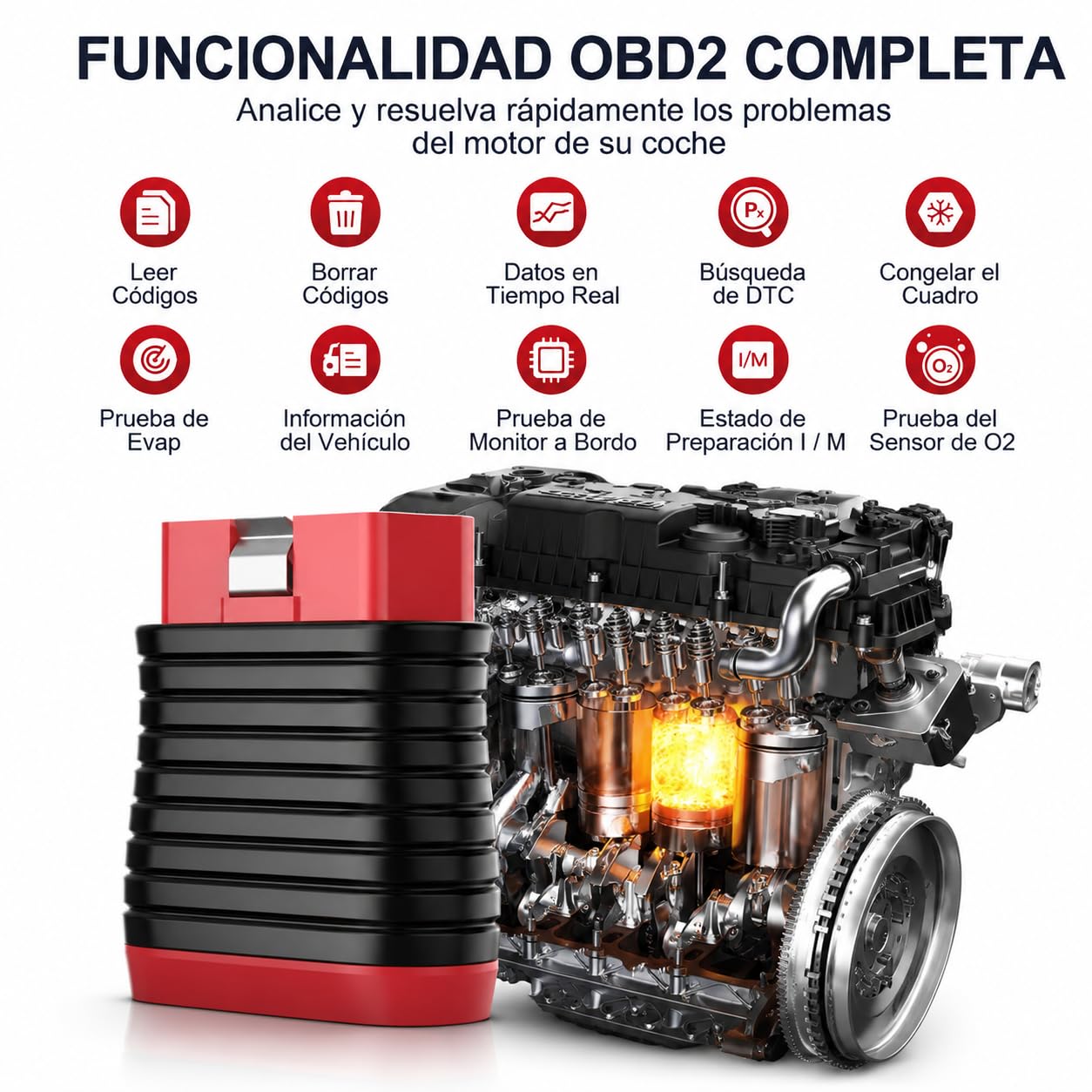 thinkcar THINKDIAG BD6 OBD2 Diagnosis con Todos Sistema | Herramienta de diagnóstico para iOS y Android, 5+ Reinicios en Caliente