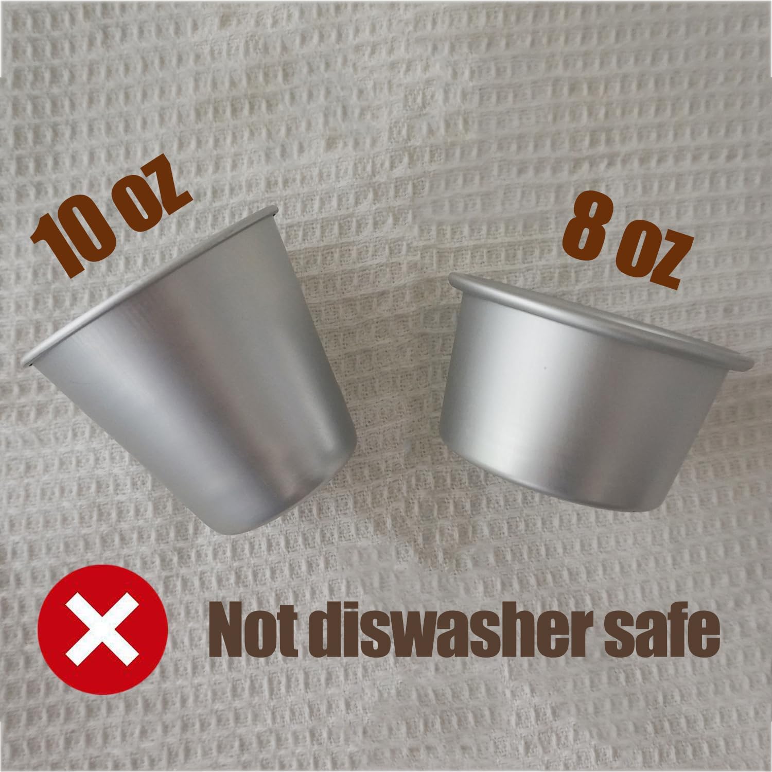 Aluminum Pudding Cups Individual Popover Pan Tart Mold 6 Pack