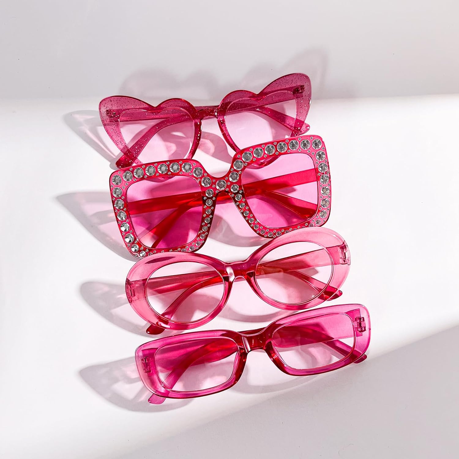 8 Mixed Style Party Sunglasses Retro Colored Party Favors Bulk Classic Costume Glasses for Women - Image 5