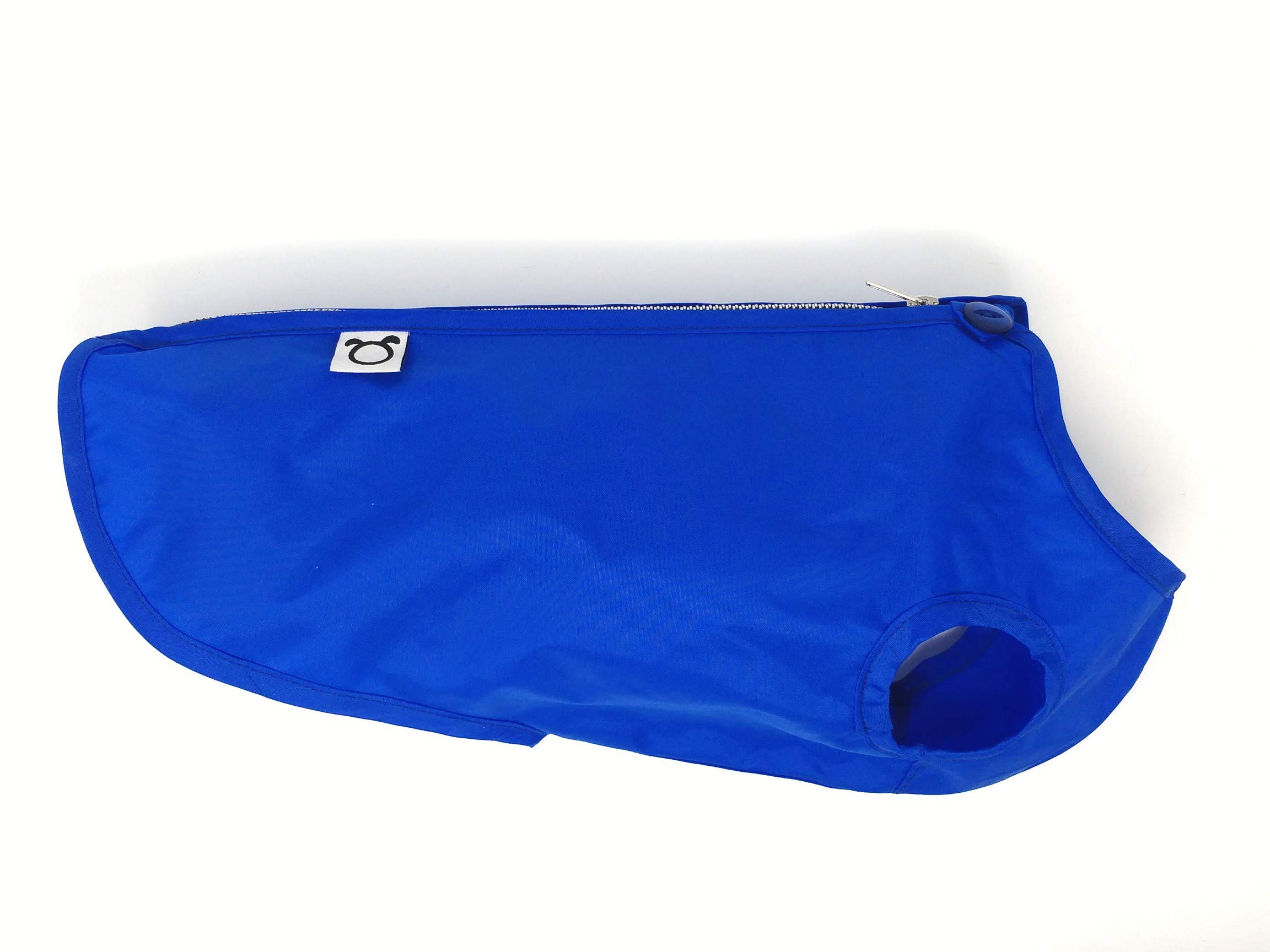 Doggie Coats Dachshund Step In Waterproof Lightweight Unlined Dog Coat Blue (15 inch)