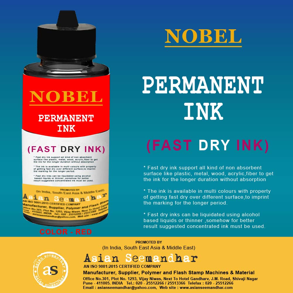 Permanent Ink Fast Dry Ink Red 1 litre 1 qty Amazon.in Office Products