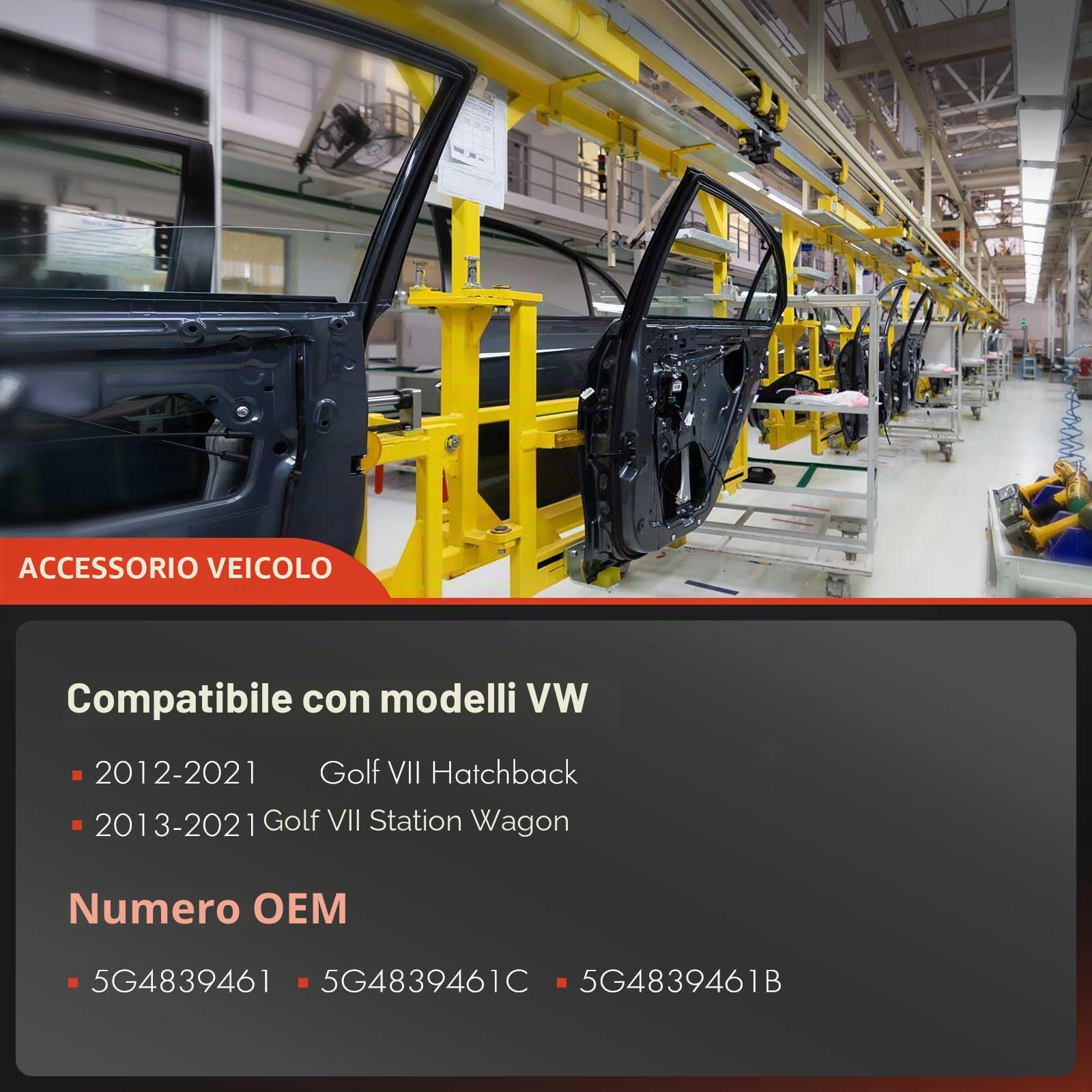 Frankberg Alzacristallo elettrico posteriore sinistro 5G4839461C