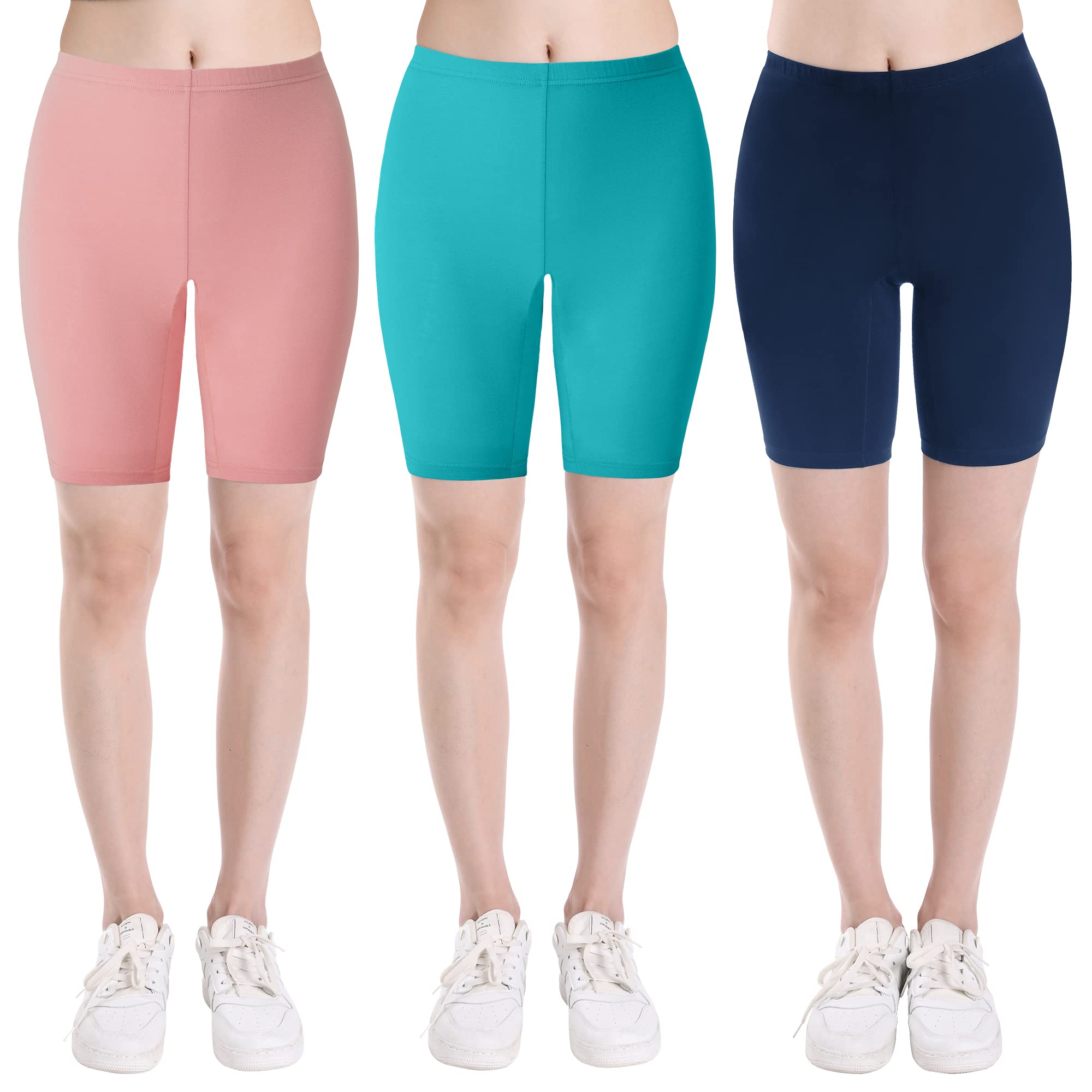 INNERSY Short Fille Coton sous Robe Cycliste Anti Frottement Legging Court Sport 8-16 Ans Lot de 3