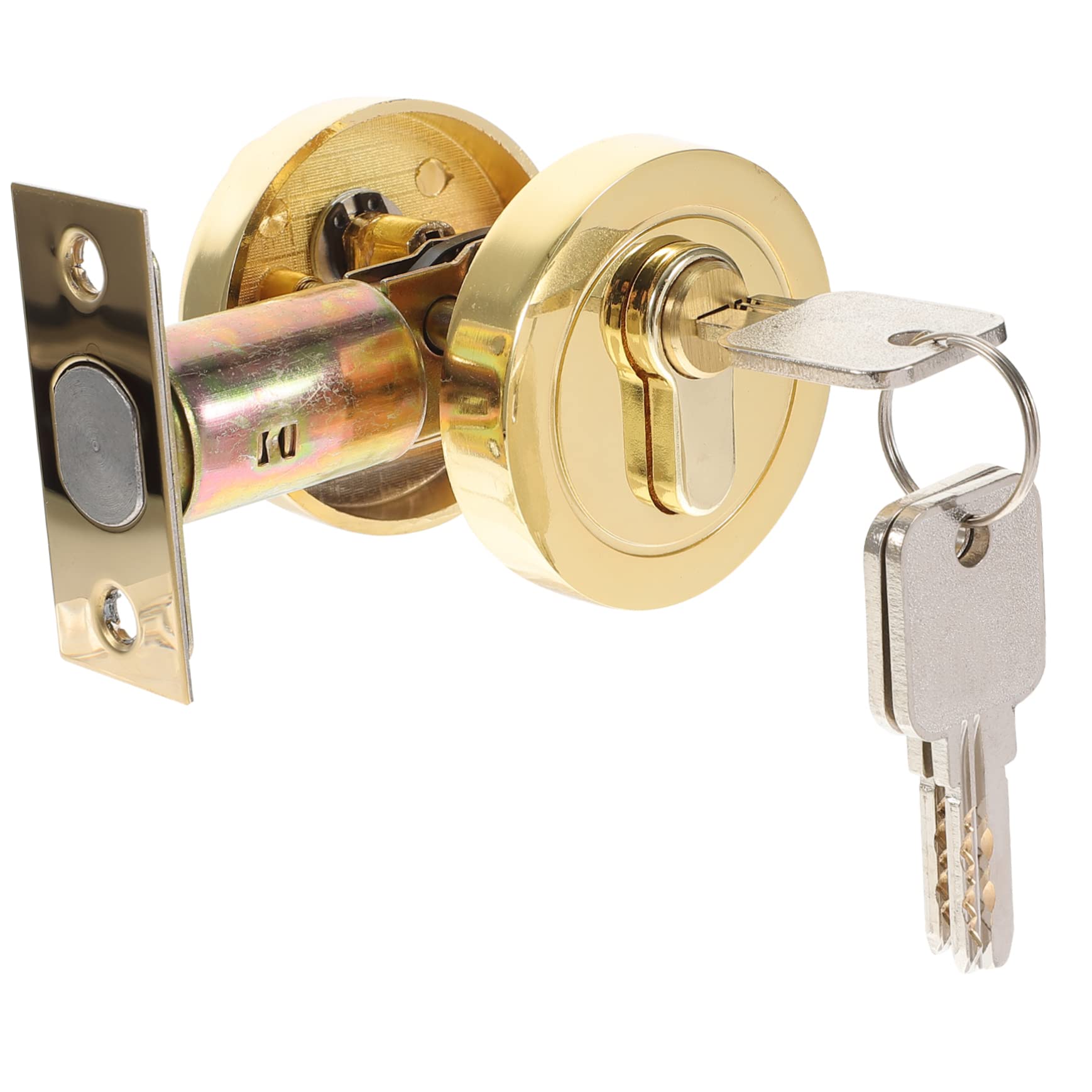 Generico Serratura Per Porta Ingresso Chiusura Deadbolt Per Sicurezza Facile Installazione Per Porte Camera Da Letto e Giardino Color Oro