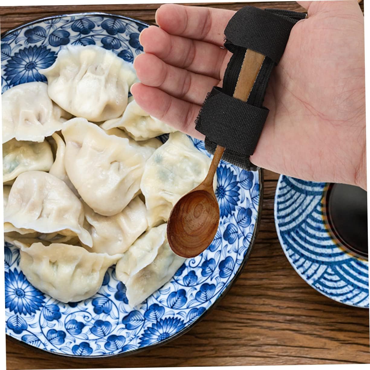 Adaptive Utensil Holder Strap 2pcs Oxford Cloth for Elderly