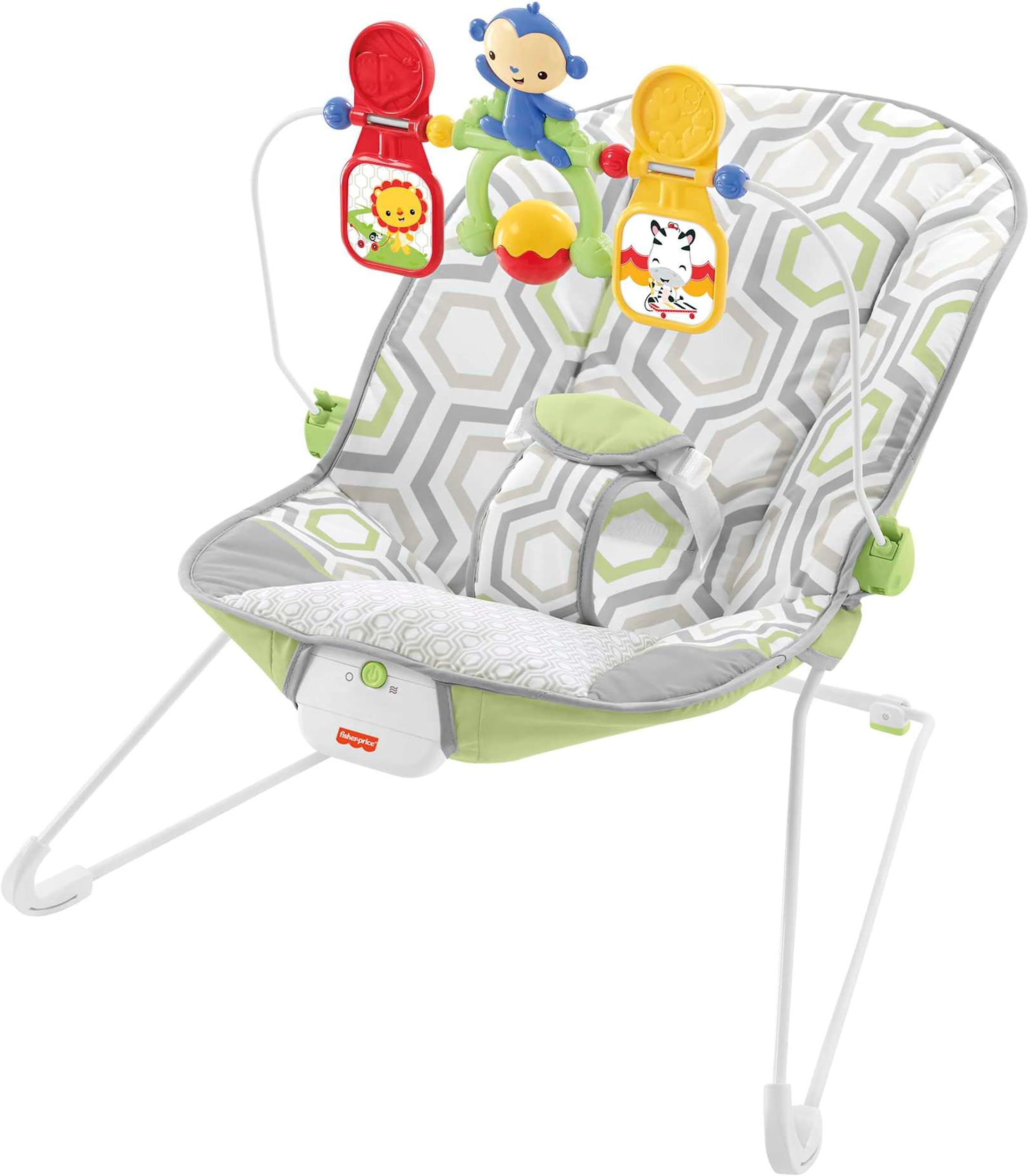 FisherPrice Baby's Bouncer Geo Meadow, Portable Infant