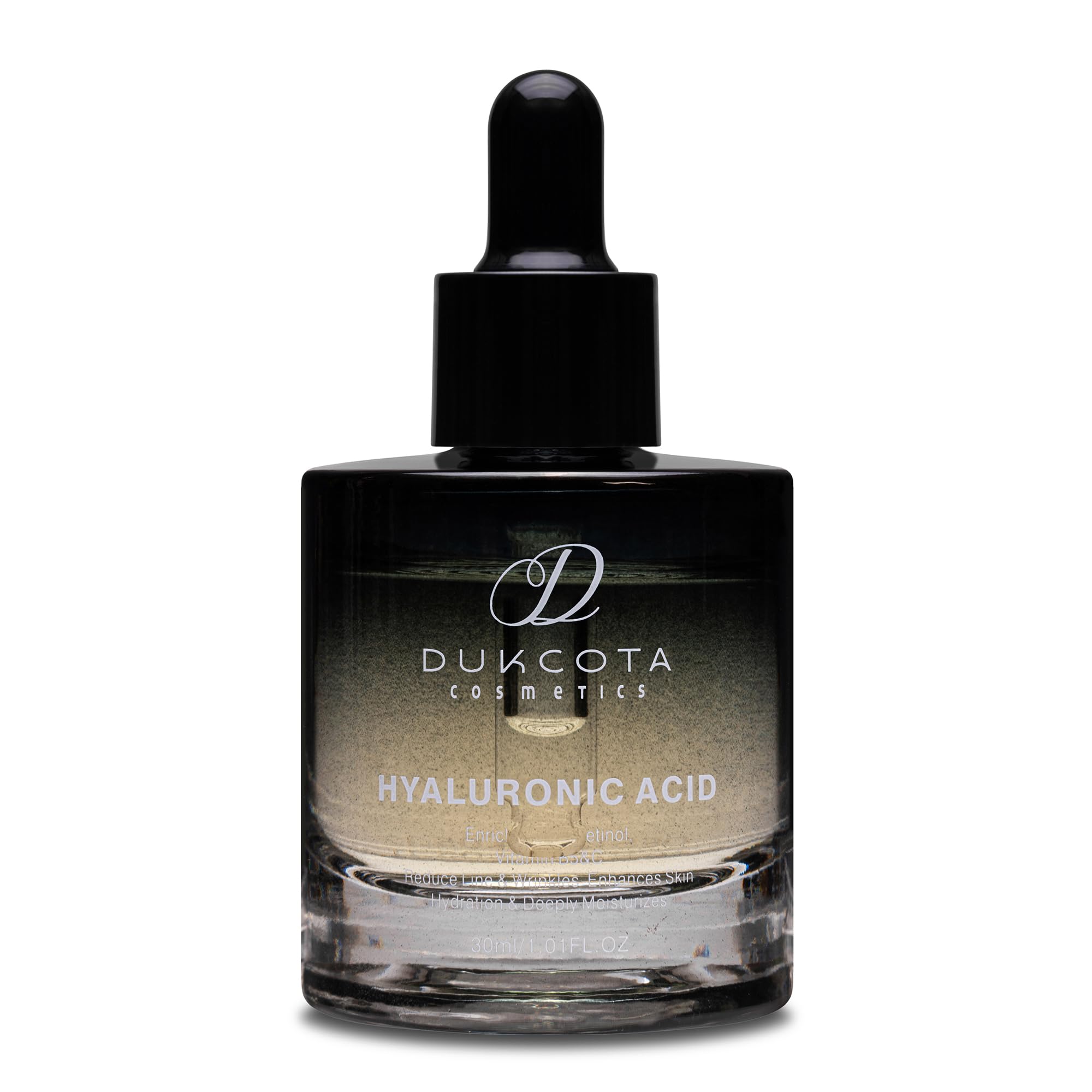 Dukcota 4 in 1 Hyaluronic Acid Serum, 30ml, Vegan, Botanical Ingredients, Hydrating, Anti-Aging, Vitamin C & B5, Retinol - Image 3