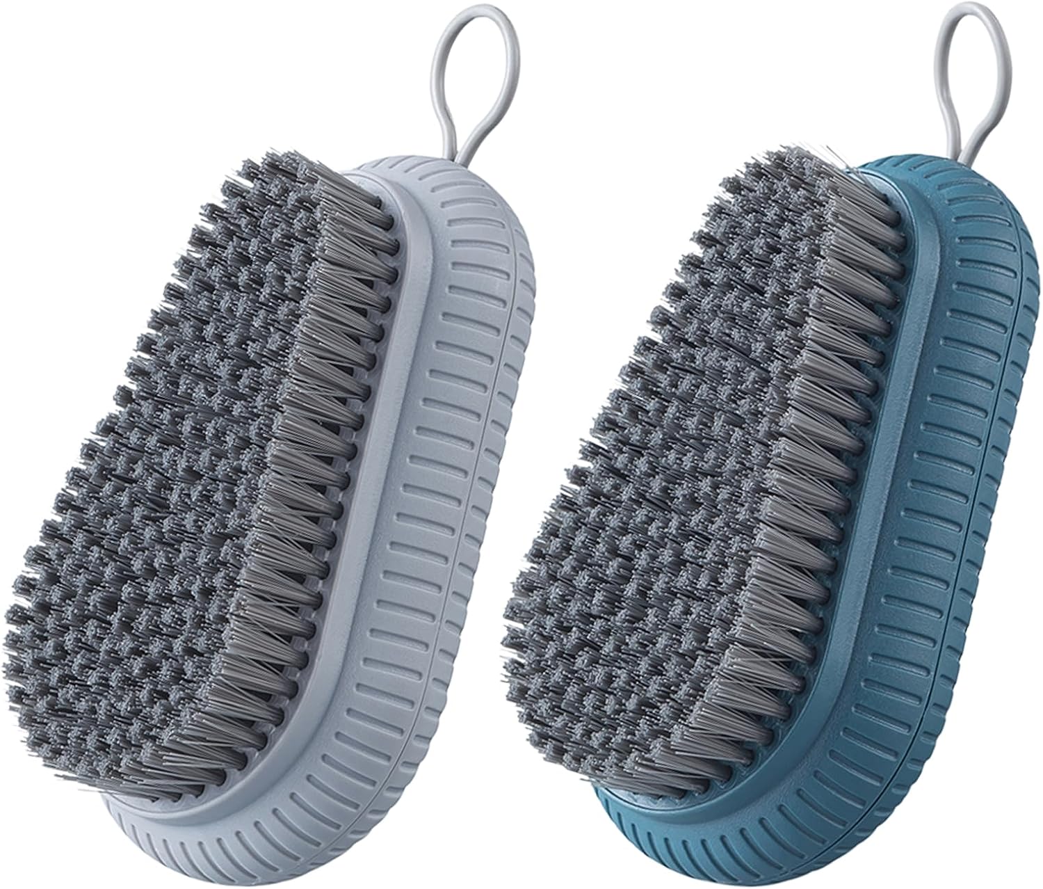 VWMYQ Heavy Duty Nail Brush Fingernail Scrub Brush, Durable Stiff Bristles Nail Scrub Brush, Hand and Nail Cleaning Brush for Men & Mechanics (Hand Wash Brush 2pcs - Blue+Grey)