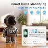 Cámara interior con reloj 2K, cámaras WiFi 2.4G/5G para seguridad del hogar con pantalla de temperatura y humedad, audio bidireccional, detección de movimiento con IA, visión nocturna a color, monitor de bebé y mascotas (Gris) 5