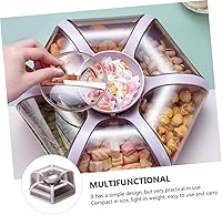 Vista 3 de DOITOOL Bandeja de almacenamiento de bocadillos, tipo flor, caja de dulces de frutas, platos de frutas secas, contenedor de almacenamiento