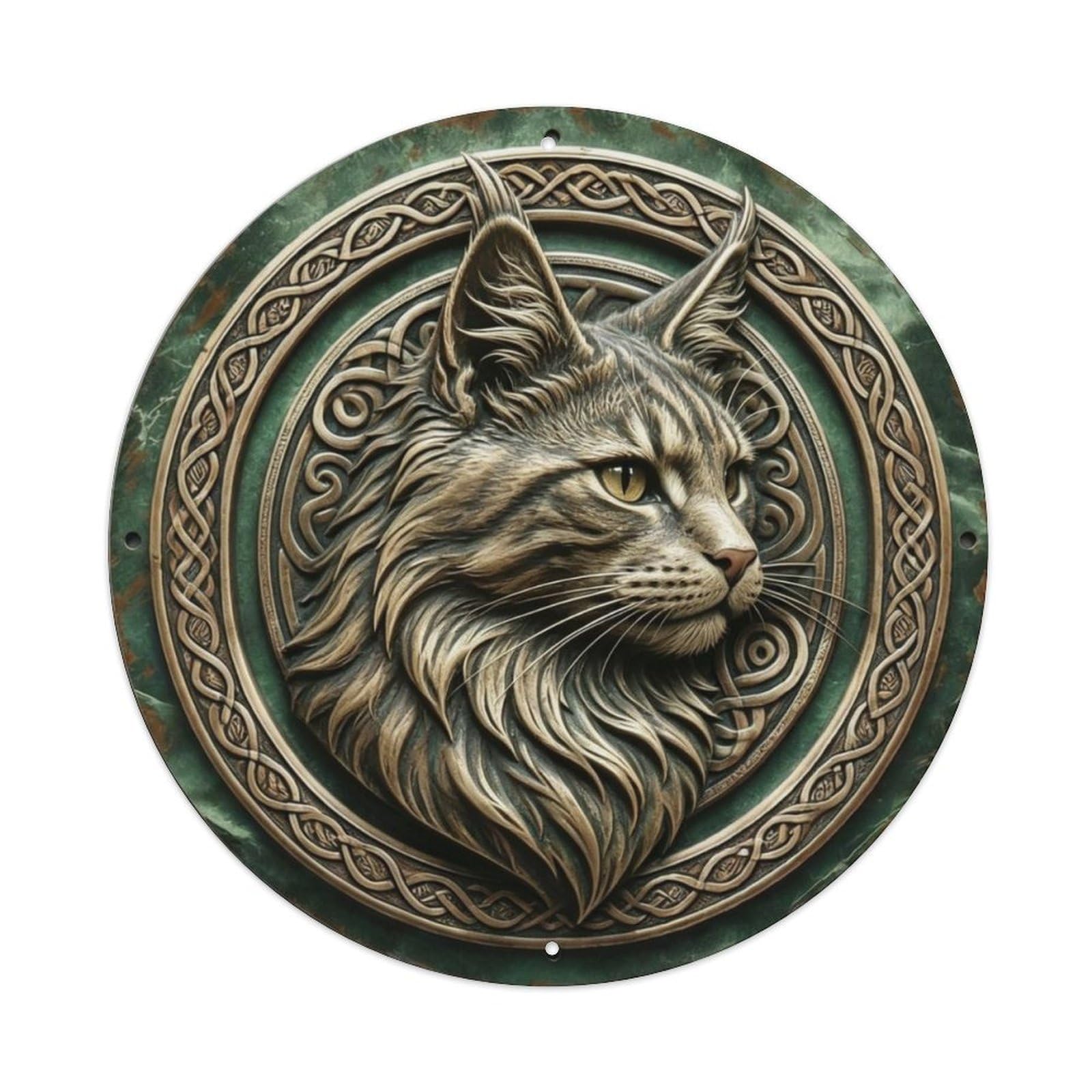 Maine Coon Cat Head Cat Lover Metal Tin Sign Plaque