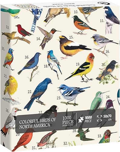 Miniatura 2 de Rompecabezas de Pájaros para Adultos de 1000 Piezas, Lindo Rompecabezas de Edredón de Jardín de Flores de Pájaros, Divertido Rompecabezas Floral con