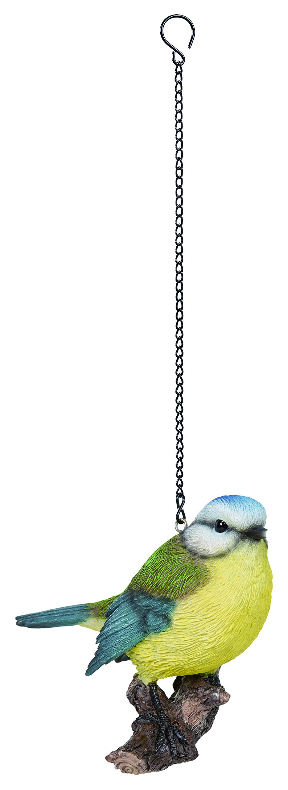 M.E.G Cards & Gifts Vivid Arts - Hanging Blue Tit on Branch Home or Garden Decoration (HGF-015)