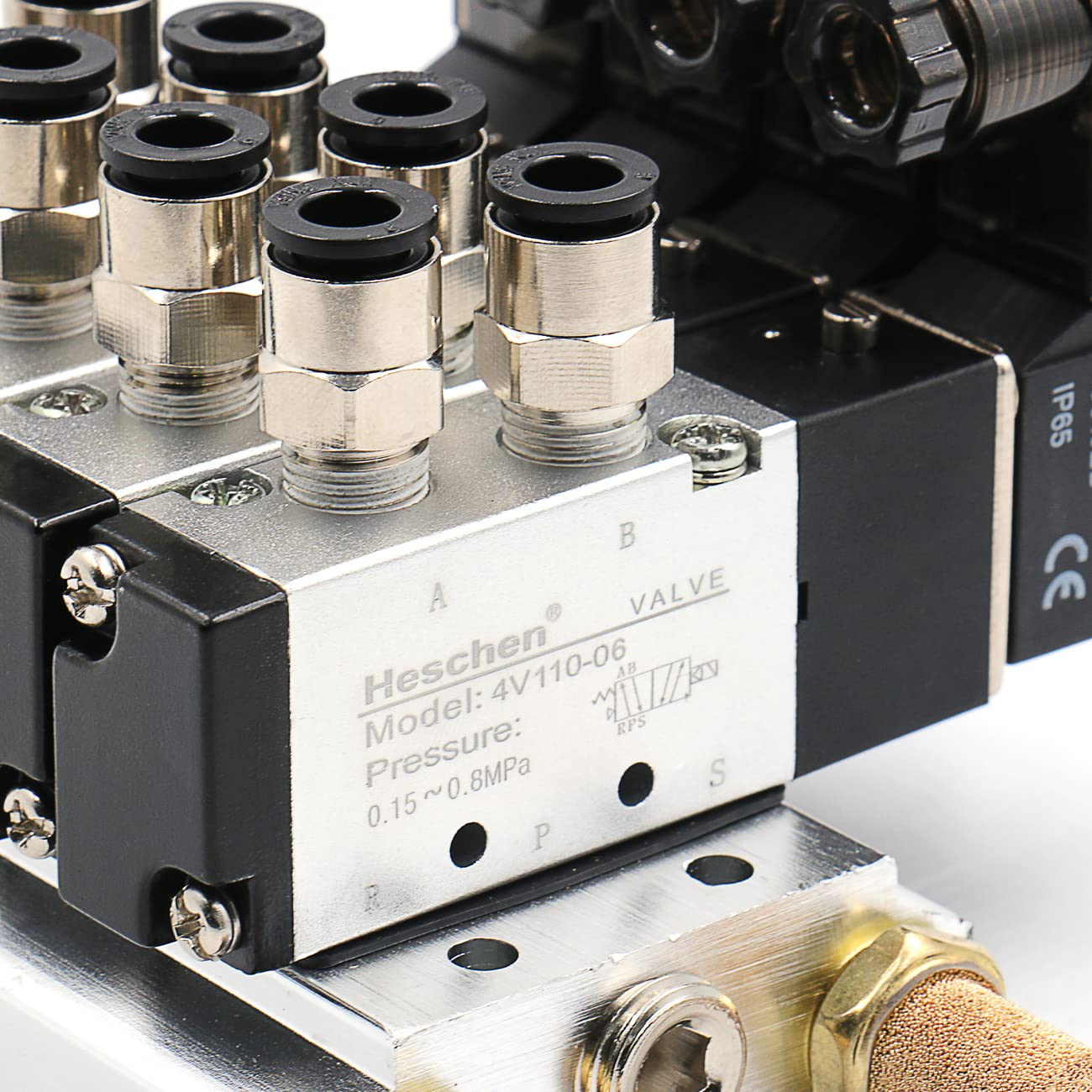 Heschen Electric Pneumatic Triple Solenoid Valve 4V210-08 DC 24V PT1/4