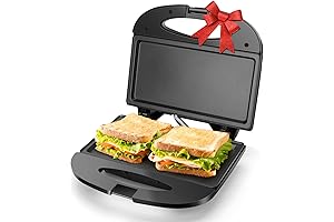 Aigostar Compact Electric Grill Sandwich Maker with Non-Stick Deep Grid Surface for Egg, Ham, Steaks