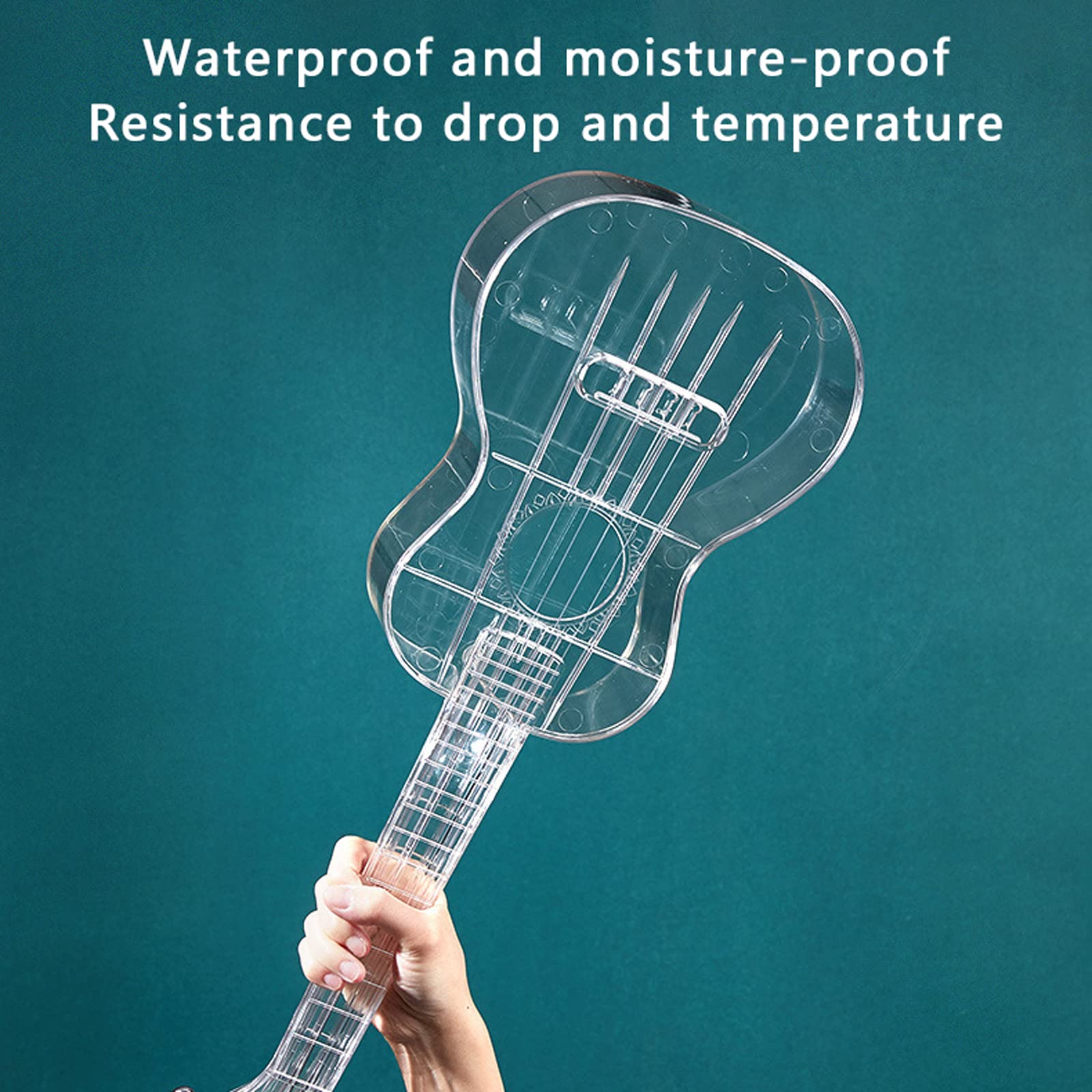 Ukulele Da 21 Pollici 4 Corde Strumento ABS Trasparente - Foto 9